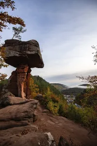Rock Formation Erosion Process Prints: The Devil's Table in winter