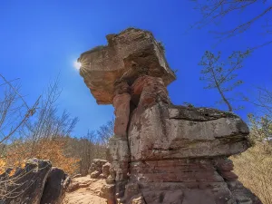 Palatinate Forest Scenery Prints: Devil's table in backlight