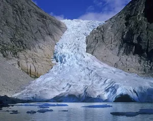 Deserted Glacier Landscape Prints: Brigsdalsbreen, Briksdalsbreen