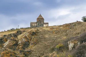 Lake Sevan Armenia Prints: Sevanavank is a monastic complex located on a peninsula at the northwestern shore of Lake Sevan