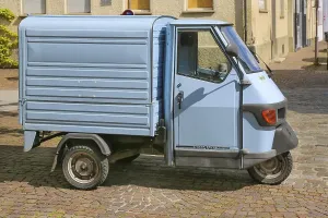 Means Of Transportation Germany Prints: Motorised tricycle with loading area