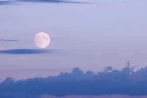 Deserted Evening Scene Germany Prints: full moon