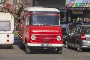 Vintage German Automobiles Prints: Oldtimer Opel Blitz 300, former fire engine