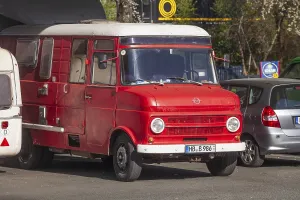 Historic German Vehicles Prints: Oldtimer Opel Blitz 300, former fire engine