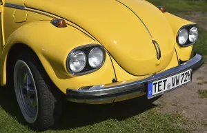 Volkswagen Classic Car Prints: VW Beetle headlights