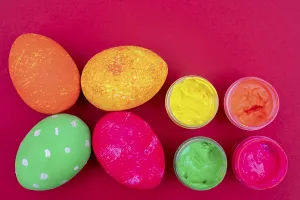 Resurrection Symbolism Prints: Multi-colored Easter eggs