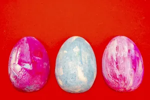 Coloured Easter Eggs Prints: Multi-colored Easter eggs