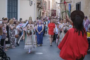 Prints of Dance of the Eagles and Sant Joan Pelos, Corpus Christi procession, Pollensa, Majorca, Balearic Islands, Spain Dance Prints: Corpus Christi Procession in Pollensa, Majorca Print