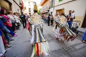 Prints of Dance of the Eagles and Sant Joan Pelos, medieval dance originating in Catalonia and the Valencian country, Corpus Christi procession, Pollenca Dance Prints: Dance of the Eagles and Sant Joan Pelos Print, Mallorca, Spain