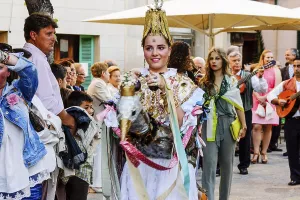 Prints of Dance of the Eagles and Sant Joan Pelos, medieval dance originating in Catalonia and the Valencian country, Corpus Christi procession, Pollenca Dance Prints: Dance of the Eagles and Sant Joan Pelos Print, Mallorca, Spain