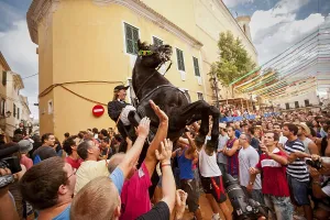 Prints of Festival of dancing horses, Festes de Gracia, Mahon, Menorca, Balearic Islands, Spain Festival of dancing horses, Festes de Grcia, Mahn, Menorca, Balearic Islands, Spain Dance Prints: Festes de Gracia Festival Print, Mahon, Menorca