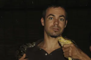 Prints of Man with reticulated python (Reticulated python) Reticulated Python Prints: Reticulated Python Print: Man with Reticulated Python