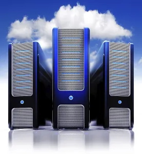 Cloud Computing Concept Prints: Rendering of a cloud computing concept