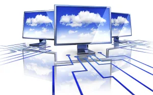 Cloud Computing Concept Prints: Rendering of a cloud computing concept
