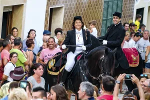 Prints of Traditional dance with horses, Jaleo, originating in the 14th century, Sant Bartomeu festivities, Ferreries, Menorca, Balearic Islands, Spain Dance Prints: Traditional Jaleo Dance with Horses Print, Menorca, Spain