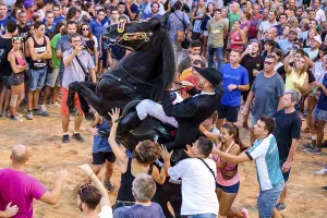 Prints of Traditional dance with horses, Jaleo, originating in the 14th century, Sant Bartomeu festivities, Ferreries, Menorca, Balearic Islands, Spain Dance Prints: Traditional Dance with Horses Print, Menorca, Spain