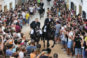 Prints of Traditional dance with horses, Jaleo, originating in the 14th century, Sant Bartomeu festivities, Ferreries, Menorca, Balearic Islands, Spain Dance Prints: Traditional Jaleo Dance Print, Ferreries, Menorca, Spain