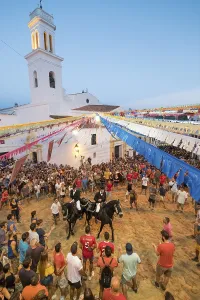 Prints of Traditional dance with horses, Jaleo, originating in the 14th century, Sant Bartomeu festivities, Ferreries, Menorca, Balearic Islands, Spain Dance Prints: Traditional Dance with Horses Print, Ferreries, Menorca, Spain
