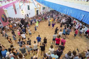 Prints of Traditional dance with horses, Jaleo, originating in the 14th century, Sant Bartomeu festivities, Ferreries, Menorca, Balearic Islands, Spain Dance Prints: Traditional Dance with Horses Print, Ferreries, Menorca, Spain