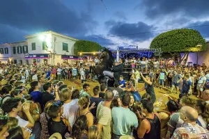 Prints of Traditional horse dance Jaleo, originating in the 14th century, Sant Lluis festivities, Sant Lluis village, Menorca, Balearic Islands, Spain Traditional horse dance Jaleo Dance Prints: Traditional Horse Dance Jaleo Print, Menorca, Spain