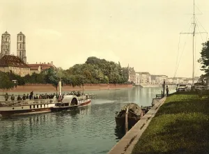 Lower Silesian Voivodeship Landscape Prints: The Cathedral Island, Cathedral and Oder in Breslau