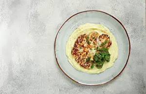 Roasted Vegetable Recipes Prints: Cauliflower steak, with mashed potatoes