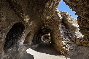 Middle East Religious Building Prints: Cave system in the Takht-e Rostam stupa monastery complex