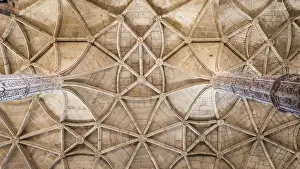 Prints of Ceiling of the Hieronymus monastery, a popular place for tourits in Belem in Lisbon, Portugal Heritage Site Prints: Ceiling of the Hieronymus Monastery Print, Lisbon, Portugal