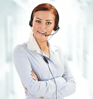Helpdesk Representative Prints: Call center operator. Customer support. Helpdesk