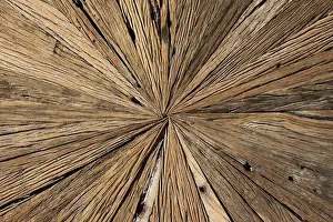 Wood Texture Patterns Prints: Centre of an old table top