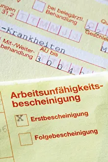 Incapacity Certificate Prints: Certificate of incapacity for work