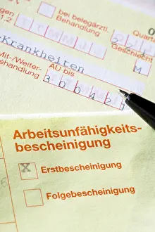 Incapacity Certificate Prints: Certificate of incapacity for work