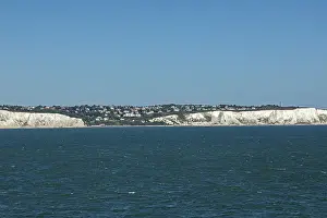 White Chalk Rock Formations Prints: Chalk cliffs, cliffs, Dover, Kent