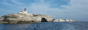 Chalk Cliffs Prints: Chalk cliffs, lighthouse and Cave St