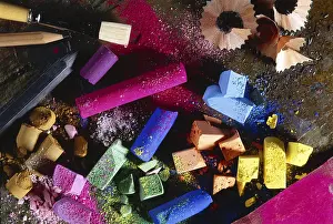 Coloured Pencil Art Prints: Chalk colours