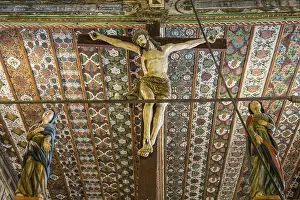 Poland Prints: Polychrome Print of Binarowa Church Ceiling, 1655