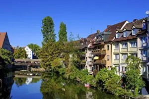 German Waterfront Scenes Prints: From the Charles Bridge onto the Pegnitz