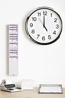 Office Work Symbol Prints: Check clock