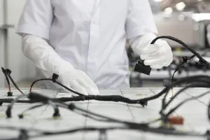 Border Crossing Checkpoint Prints: Checking the wiring systems on control desk