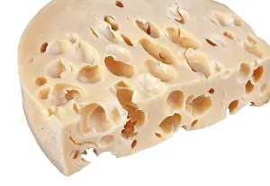Dairy Product Nutrition Prints: Cheese slice with clipping path