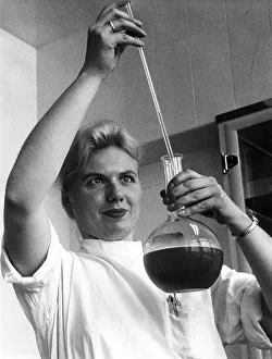 Chemist does an Experiment Print, 1960s Berlin Germany