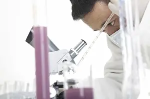 Scientist In Lab Prints: Chemist in a lab