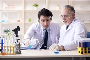Laboratory Work Prints: Two chemists working in the lab