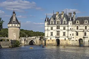 Uninhabited Moated Castle Prints: Chenonceau Castle