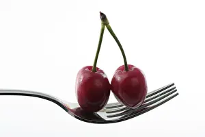Cherry Nutrition Prints: Two cherries