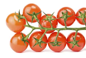 Studio Shot Food Prints: Cherry tomatoes on the white
