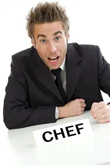 Chief Executive Officer Image Prints: Chief at the desktop