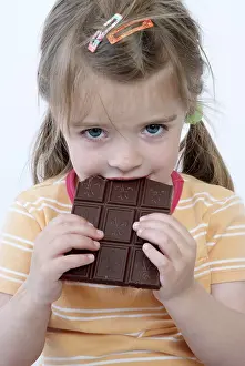 Unhealthy Meal Options Prints: Child eats chocolate