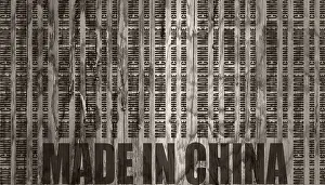 Deserted Castle Fortification Prints: Made in China in bar code. Lines consist of same words
