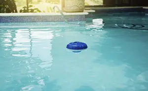 Chlorine Tablets Prints: A chlorine float in a swimming pool